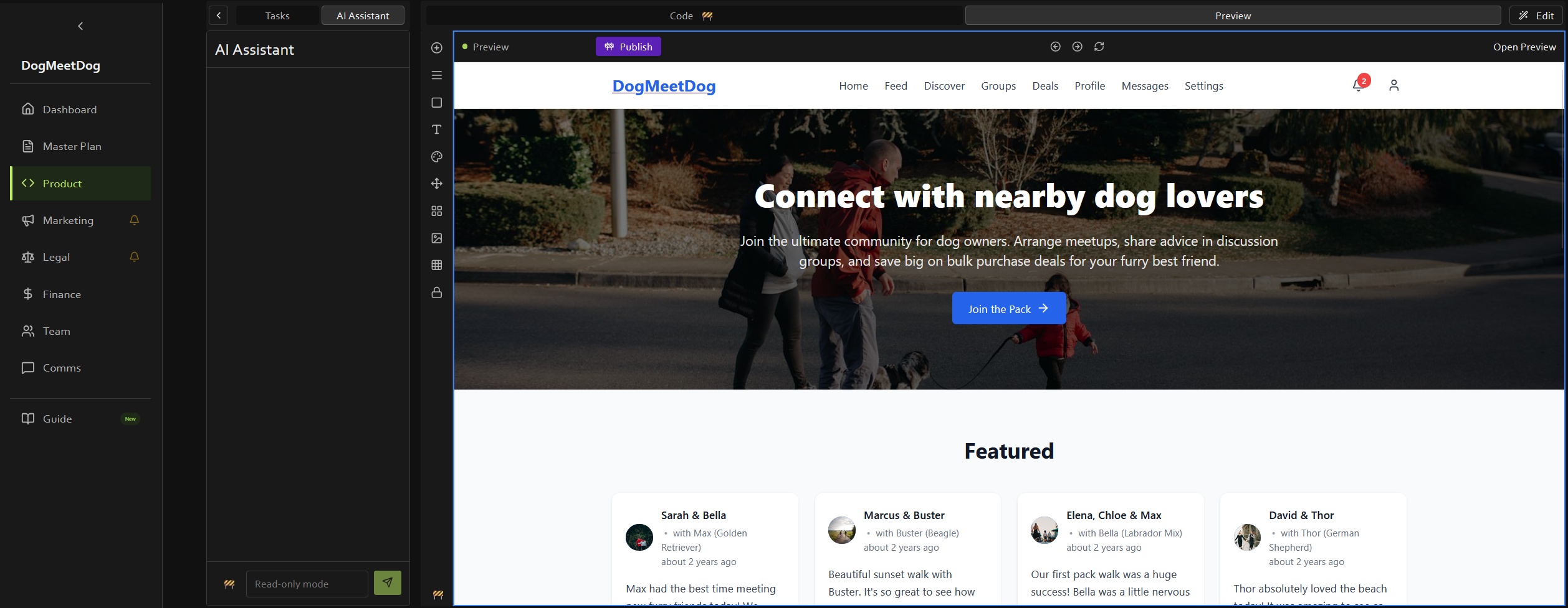 tryb dashboard interface